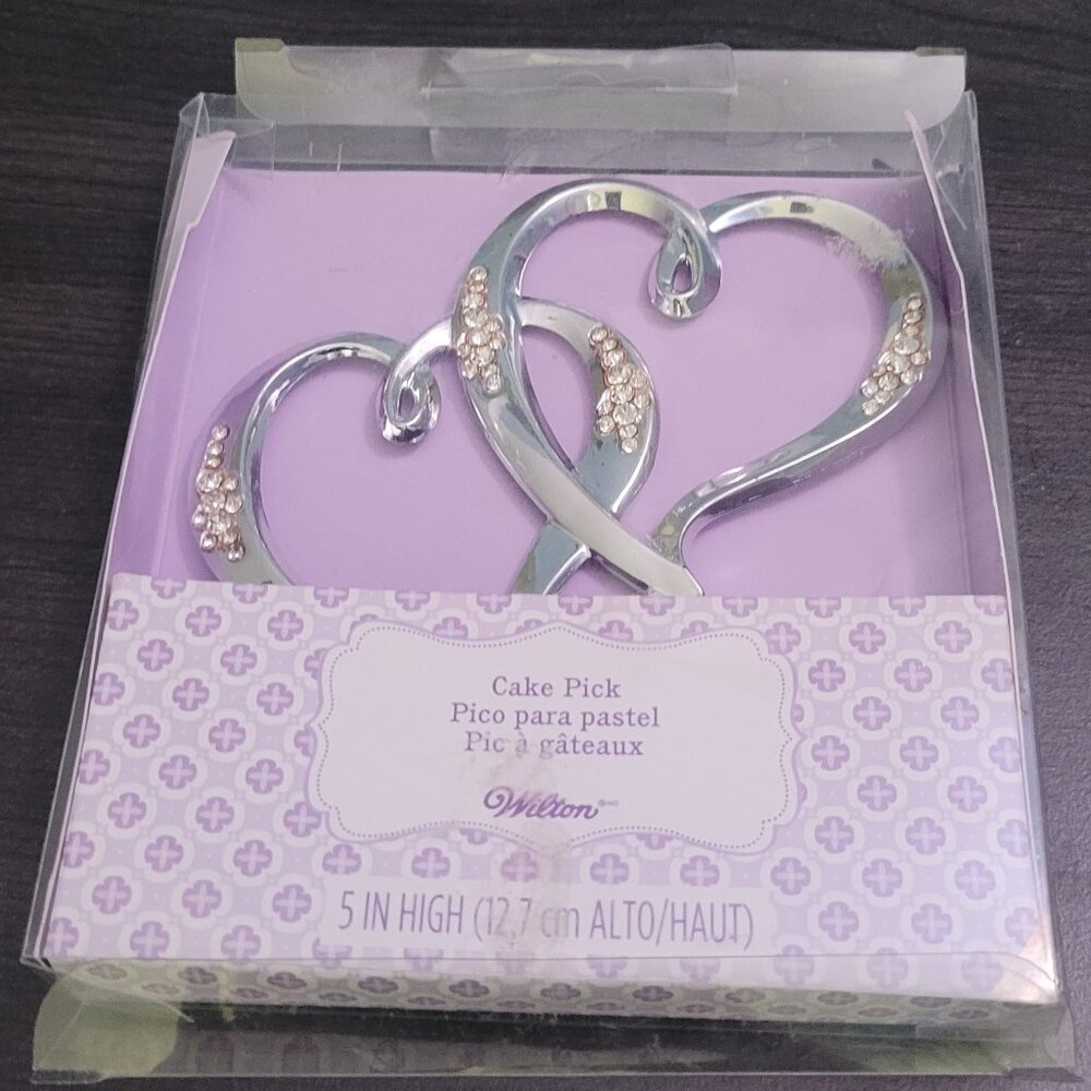 Wilton Double Heart Resin Pick for Cake Decorations Floral Arrangement Bouquet